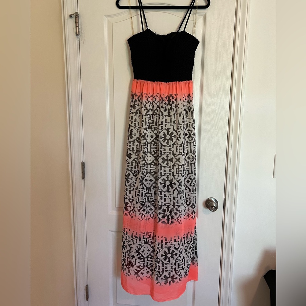 Open Back Summer Mesh Maxi Dress